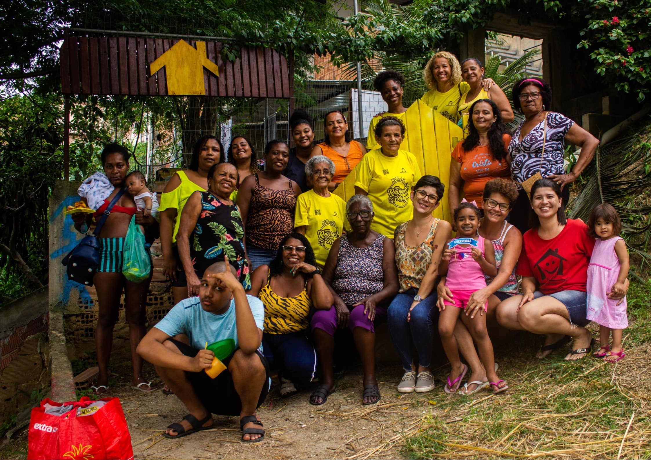 Voluntários em ação